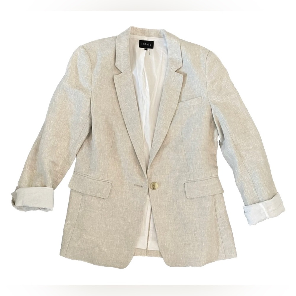 1.State Natural Linen Blazer NWT, Women’s Size 12